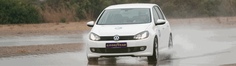 Volkswagen Golf on test track